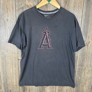 Nike MLB Los Angeles Angels T-Shirt Graphic Tee Regular Fit Gray Large